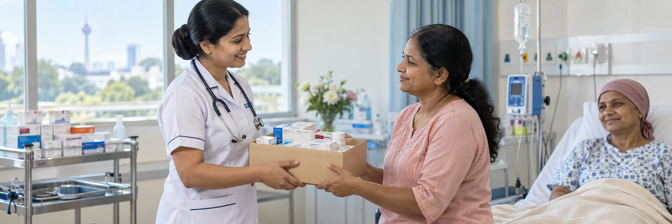 Essential cancer medicine donation for patients at Apeksha Hospital, Sri Lanka